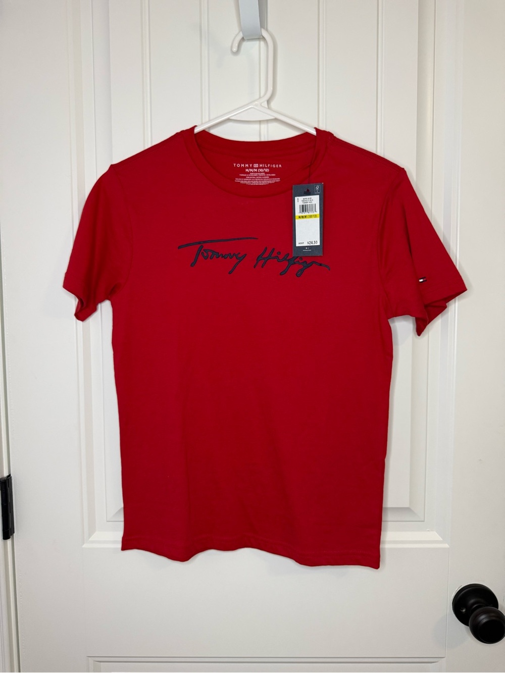 NWT Tommy Hilfiger Red Signature Script T-Shirt